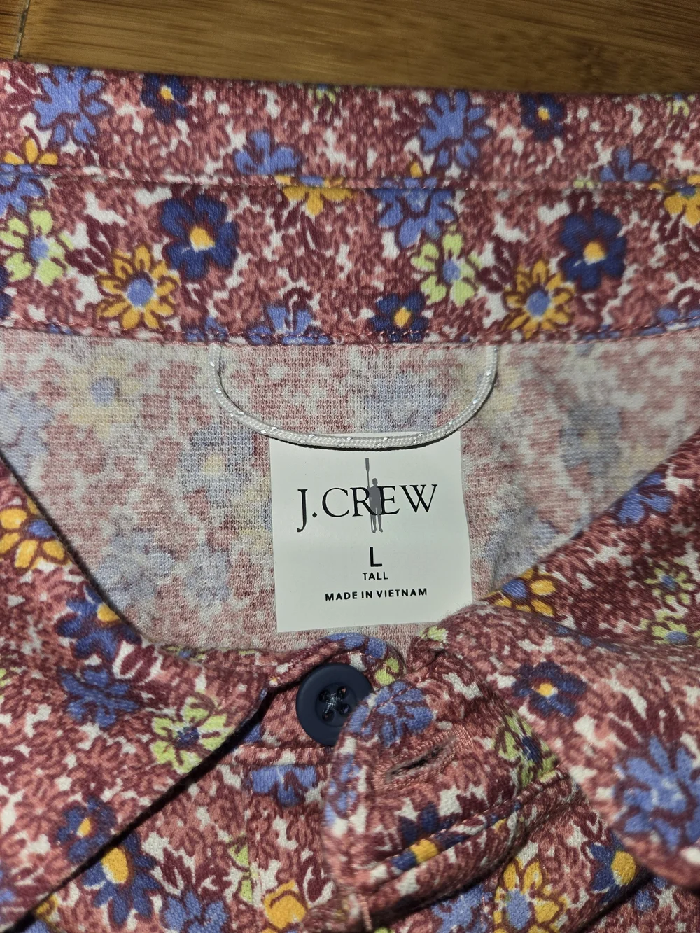 J.Crew Oarsmen Performance Polo Shirt Men Size Large Tall Floral